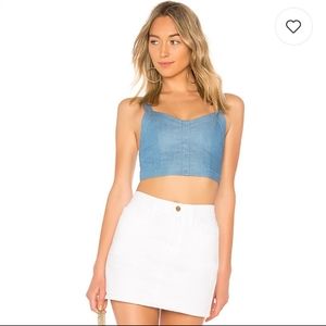 Yumi Kim Taboo Button Accent Crop Top